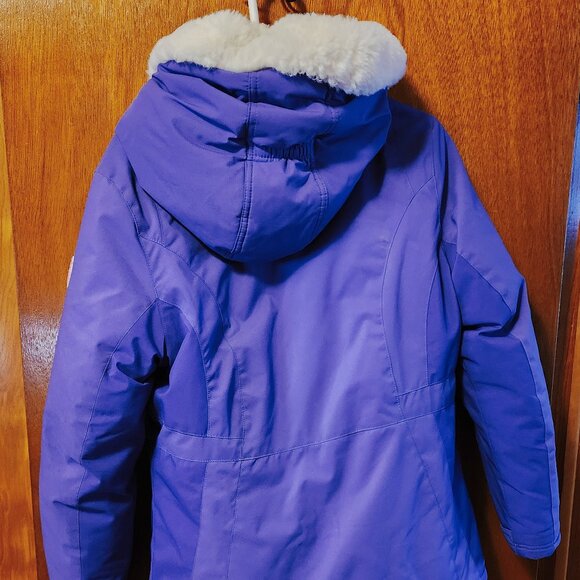 Girls Size 18 ZeroXposur Purple/Pink Removable Lining Zip Up Hooded Puffer Coat - Picture 11 of 12